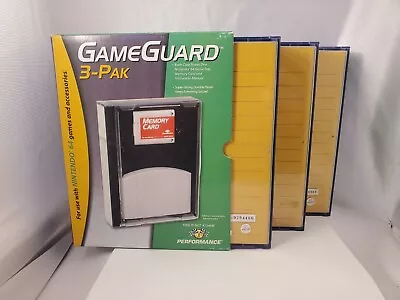 Game Guard 3 Empty N64 Cases For Cartridge Memory Card & Manual Nintendo 64 • $29.99