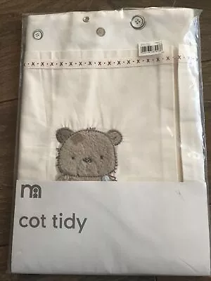 Mothercare Precious Bear Eggnog Cot Tidy Cot Tidy  34cm X  76cm 3 Pockets NEW • £14.99