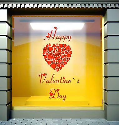 Happy Valentines Day Hearts Stickers Decal Vinyl Shop Retail Window Display Love • £16.74