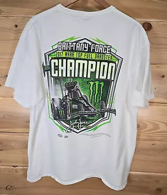 Monster Energy Brittany Force T Shirt Men XL / XXL 2017 Champion Double Sided • $19.99