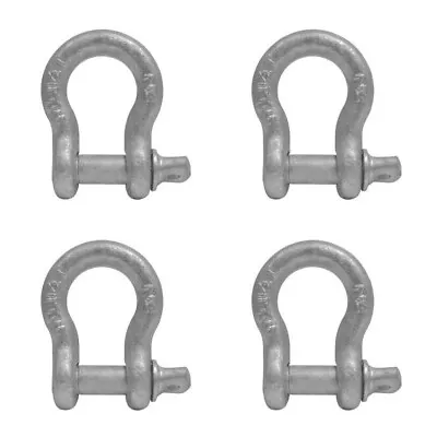 Anchor Shackle | Clevis | Alloy Screw Pin | 7/16  | 4 Pack | Industrial Supply • $17.99