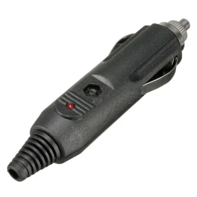$4.95 • Buy 12 Volt Cigarette Lighter Plug Connector With 5A Fuse Red LED 