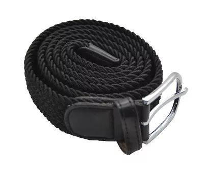 Stretch Braided Fabric Belt Elastic Woven Braided Belt Golf Belt • $12.99