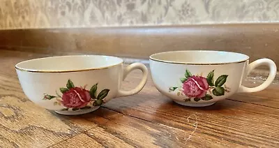 Pair Of Vintage Rose Teacups • $10