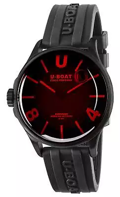 U-Boat Darkmoon Black PVD Black Dial Black Rubber Strap Quartz Mens Watch 9306 • $799