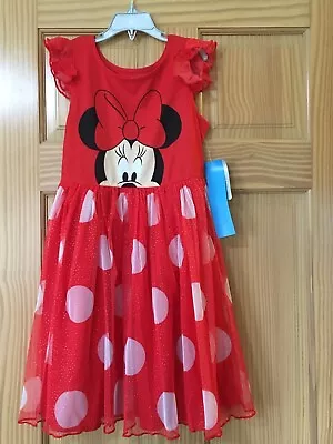 NWT Disney Store Minnie Mouse Nightgown Nightshirt Red Tutu 5/6 Girls • $19.97