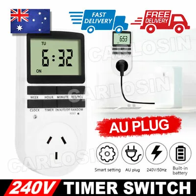 $15.95 • Buy Timer Switch 240V Day Week Socket Power Electric Automation Digital LCD Display