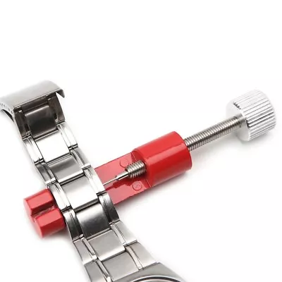 Red Metal Adjustable Watch Band Strap Bracelet Link Pin Remover Repair Tool • £6.62