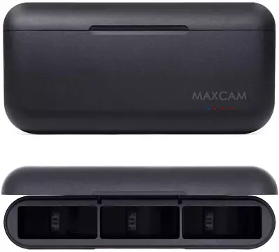 MAXCAM Power Triple Battery Charger For Gopro HERO10/HERO9 Black • $67.01