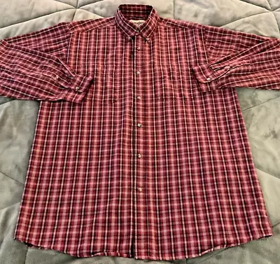 Wrangler Rugged Wear Multi-Color Plaid L/S Western Shirt Mens Size XLT • $16.95