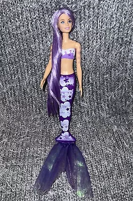 Barbie Color Reveal Mermaid Doll Rainbow Mermaid Series Purple Hair Stars • £6.99