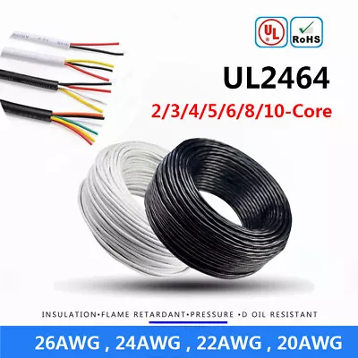 2/3/4/5/6/8/10 Core PVC Thinwall Sheathed Cable UL2464 Electrical Wire 20-26AWG • $7.09