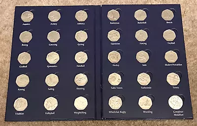 London 2012 Olympic 50p Coins Full Set In Sports Album Includes Copy Completer • £109.95