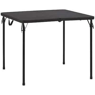 $37.02 • Buy 34  Square Resin Fold-in-Half Table, Rich Black