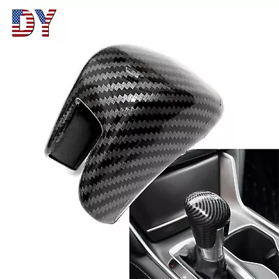 ABS Carbon Fiber Interior Gear Shift Knob Cover Trim For Honda Accord 2018-2022 • $13.39