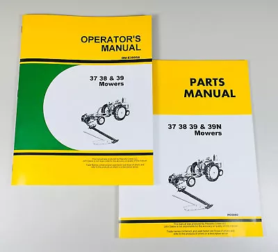 Operators Manual Parts Catalog Set For John Deere 37 38 39 Mower Sickle Bar Hay • $19.97