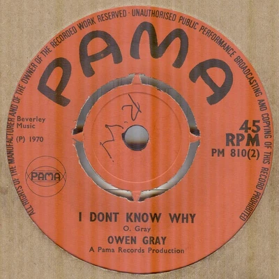 £3 • Buy Owen Gray**i Don't Know Why**reggae**the Pama Label**listen To It