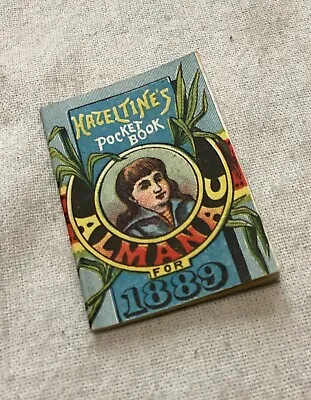 Antique 1889 Hazeltine's Pocket Almanac Miniature Book Piso's Ad Millerton NY • $19.90