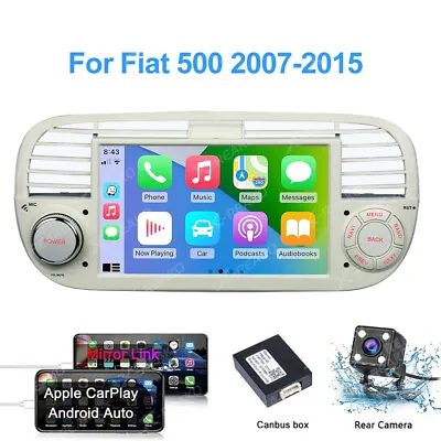 For Fiat 500 2007-2015 Android 13.0 Apple Carplay Car Radio GPS WIFI RDS +Camera • $179.99