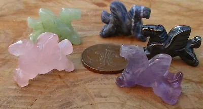 £6.75 • Buy Hand Carved 1 Inch Gemstone Mythical Creature Pegasus Stone Choices Available