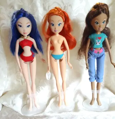 3  Winx  Dolls ~ Beach Musa ~ I Love Pets Aisha / Layla ~ Bloom Nude ~ Amsterdam • $90