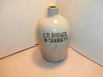 J.H Bosack Stoneware Whiskey Jug  Wilkes Barre PA Lake Harmony  Scranton • $199.99