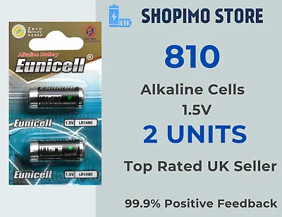 2 X 810 Alkaline 1.5V Clock Alarm Fob Calculator Batteries N LR1 Cells Eunicell • £2.99