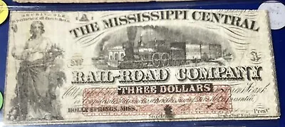 Obsolete Currency Mississippi Railroad  • $86