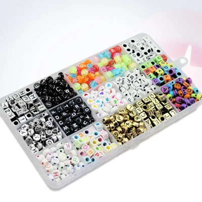 £13.18 • Buy 1100 Pcs Bangle Letter Charms Name Necklace Pendant Acrylic Bracelet