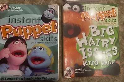 Set Of 2 Puppet Skits: Stories Of People Who Met Jesus/ Big Hairy Issues W/ CDs • $20