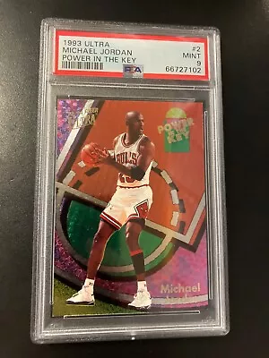 Michael Jordan 1993-94 Fleer Ultra Power In The Key Insert #2 PSA 9 MINT • $1200