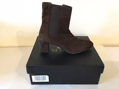 Ladies MARTA JONSSON Chocolate Brown Suede Leather Boots U.K. 6 Eu 39 T6931 • £15