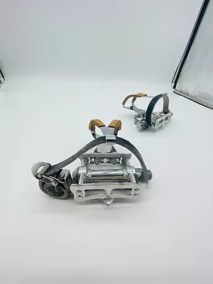 MKS SYLVAN TRACK Pedals Sprint Strap M Clips Japan BICYCLE Bike Stainless • $150