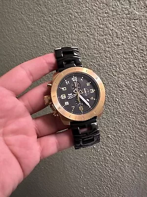 Vestal Restrictor Chronograph New Gold Watch Stainless Steel 50mm Rare Color • $79