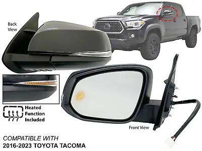 For 2016 - 2023 TOYOTA TACOMA Mirror With Signal BSD Light PTM Cap Driver Side • $95.21
