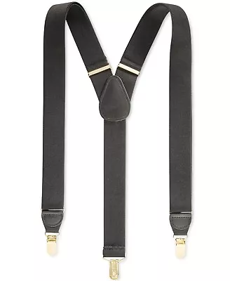 $75 Club Room Men Black Dress Clip End 32mm Width Braces Adjustable Suspenders • $7.58