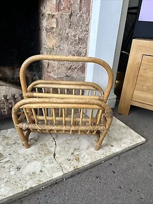 Vintage 1970s Bamboo Magazine Rack • £5