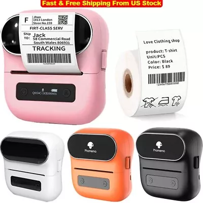 Phomemo M220 Label Maker Barcode Label Printer Portable Sticker Machine Lot • $6.50