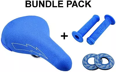 SE Bikes Blue Flyer Seat Bundle With SE Wing Grips Donuts • $39.99