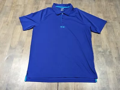 OAKLEY Men’s Golf Polo Shirt Size XL Blue Regular Fit • $18