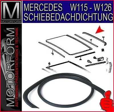 Mercedes W116 280S 280SE 350SE 450SEL 6.9 Gasket Sunroof Rubber Rear New • $21.49