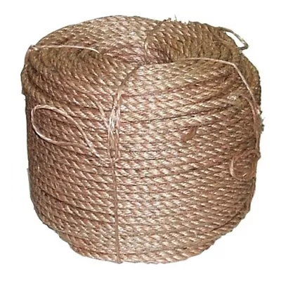 Rope Products 1/2X600M 1/2  X 600' Low Stretch Abaca Fiber Manila Rope Coil • $116.02