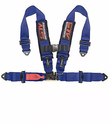 4 Point Racing Harness Sfi Latch & Link 3'' Seat Belt Blue  • $84.99