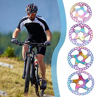 Colorful MTB Bicycle Disc Brake 140/160/180/203MM Cycling 6 Bolts Rotor Rainbow • $24.07