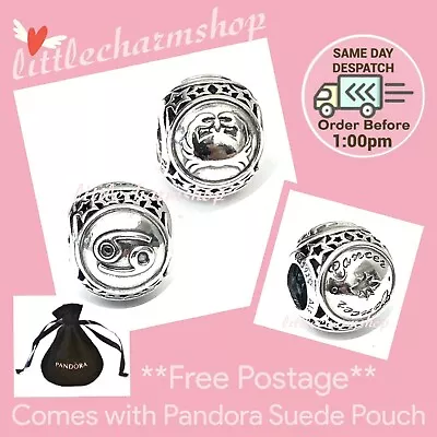 $48.50 • Buy NEW Authentic Genuine PANDORA Silver Cancer Star Sign Charm - 791939 RETIRED