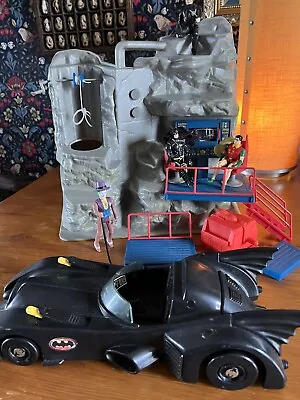 £120 • Buy Vintage Toy Biz DC 1989 Batman Batmobile Joker Robin Bat Cave Batcave Playset