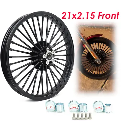 21 X 2.15  Fat Spoke Front Wheel Rim Single Disc For Harley Night Train FXSTB • $302.68