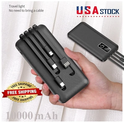$16.89 • Buy 1000000mAh Backup Power Bank External Battery Pack Charger For Cell Phone 4 USB