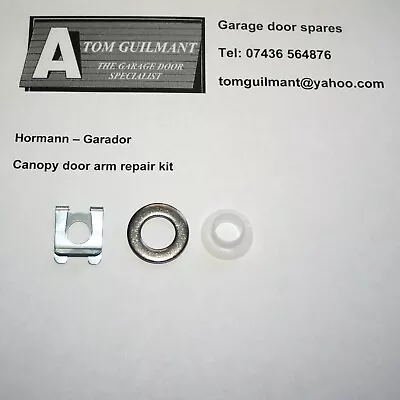 Hormann & Garador Canopy Garage Door Arm Repair Kit  - Circlip Clip Washer Bush  • £8.25