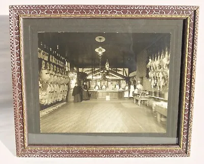 Antique 1890's Victorian Butcher Shop Meat Market Framed Photograph • $159.95
